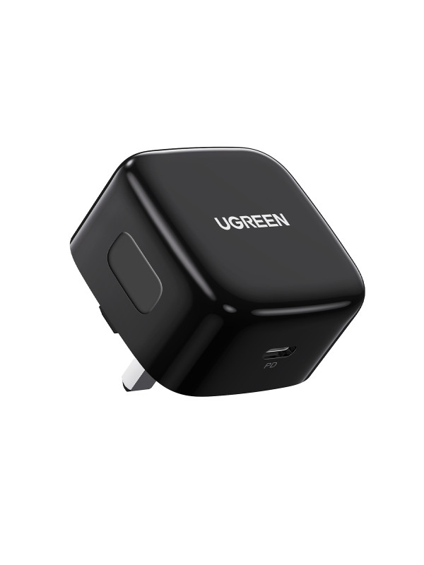 شاحن سريع UGREEN PD20W أسود، المملكة المتحدة CD137
