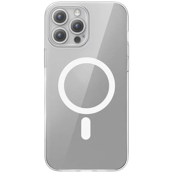 كفر مغناطيسي من سلسلة Baseus Lucent لهاتف iPhone 15 Pro - شفاف "مقاوم للصدمات