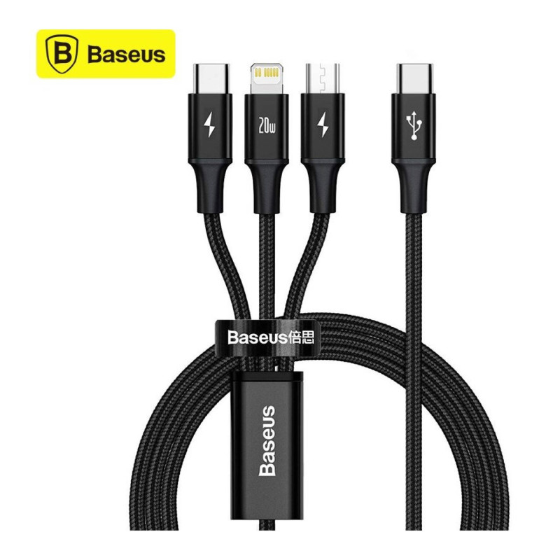 كيبل 3 في 1 من Rapid Series Type-C إلى M+L+C