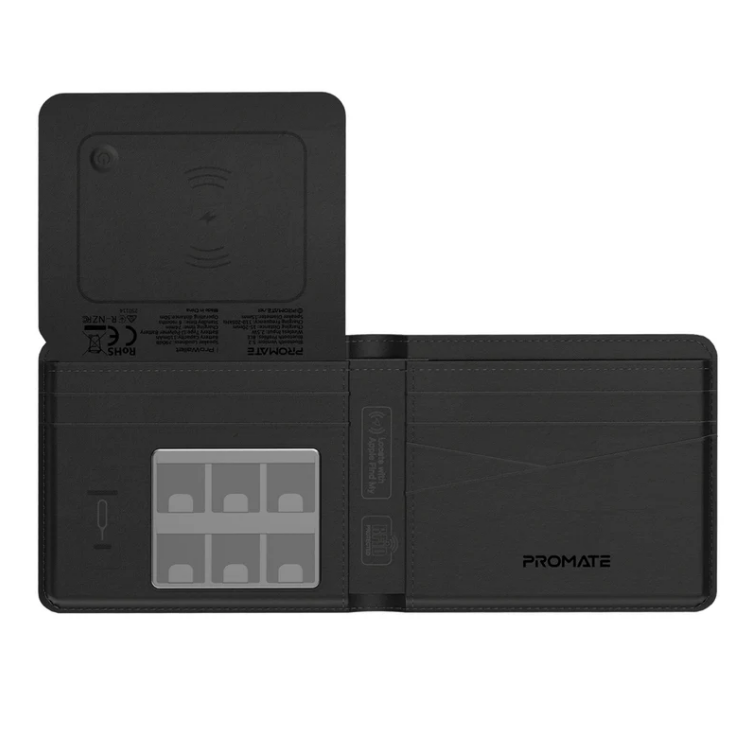 محفظة جلدية رفيعة مضادة للضياع مع حماية RFID وتتبع ذكي
