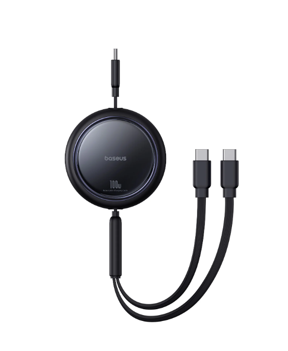كيبل USB-C قابل للسحب من Baseus، شحن سريع، 100 واط، 5 أمبير