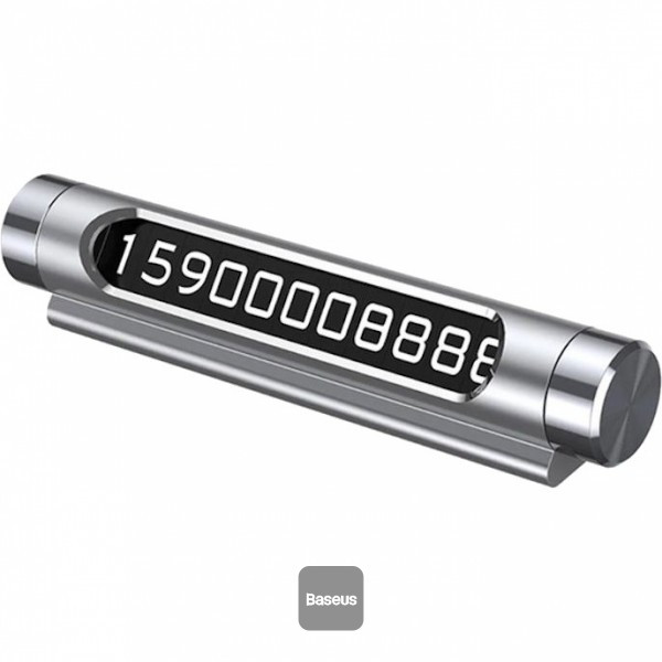 بطاقة أرقام وقوف السيارات المؤقتة من Baseus باللون الأسود