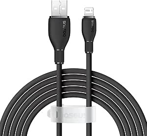 كيبل شحن سريع من سلسلة Pudding من Baseus من USB إلى iP 2.4 أمبير 2 متر أسود