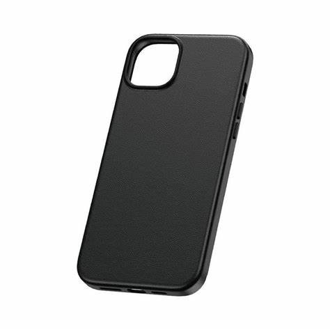 كفر Baseus Fauxther Series لهاتف iPhone 15 Plus - أسود متكتل "مريح الملمس